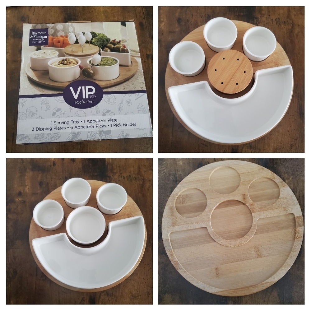 NWT appetizer entertaining set RAYMOUR & FLANIGAN